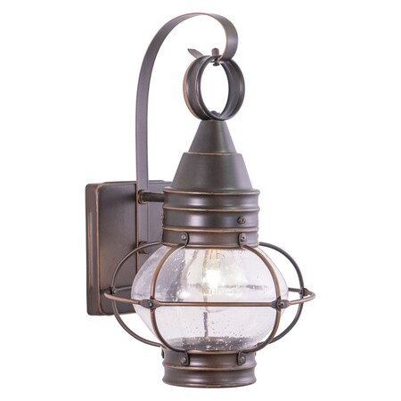 Vaxcel Chatham 1 Light Bronze Coastal Outdoor Wall Lantern Clear Glass OW21881BBZ